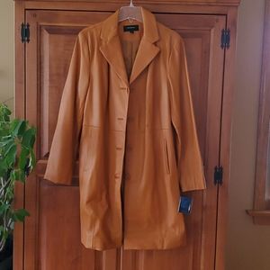 Brown leather jacket